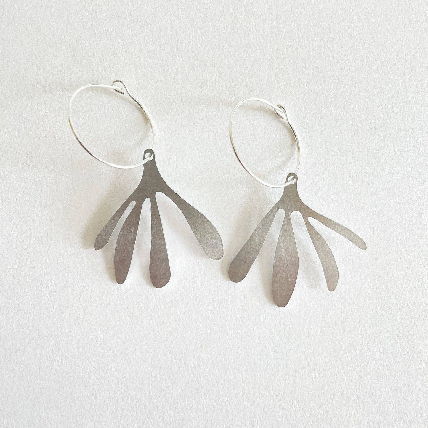 Silver Aluminium Arame Earrings