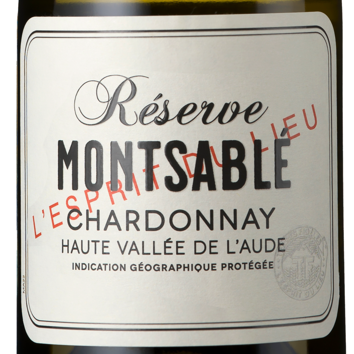 Reserve Chardonnay, IGP Haute Vallée de L'Aude, Montsablé, Terres Fidèles, Roussillon, France