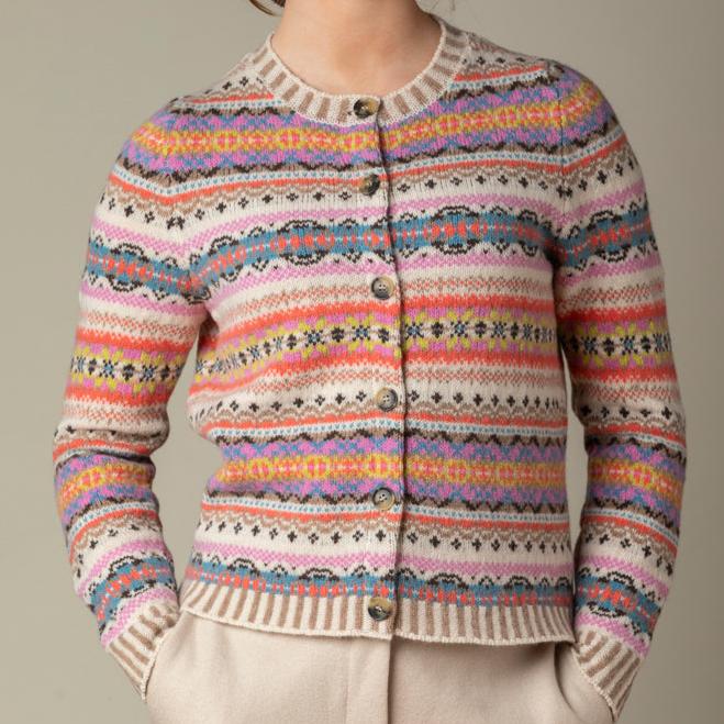 Kinross Cardigan - Coral