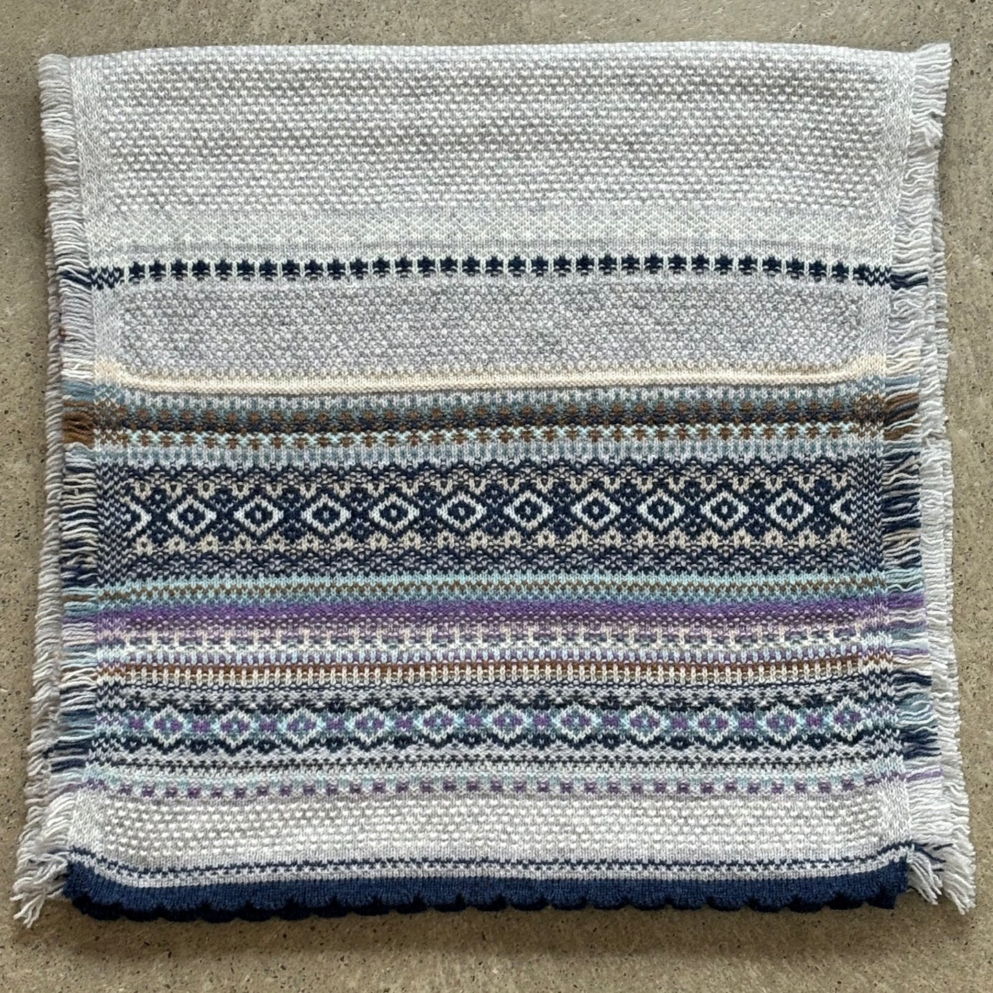 Alpine Fairisle Scarf - Arctic