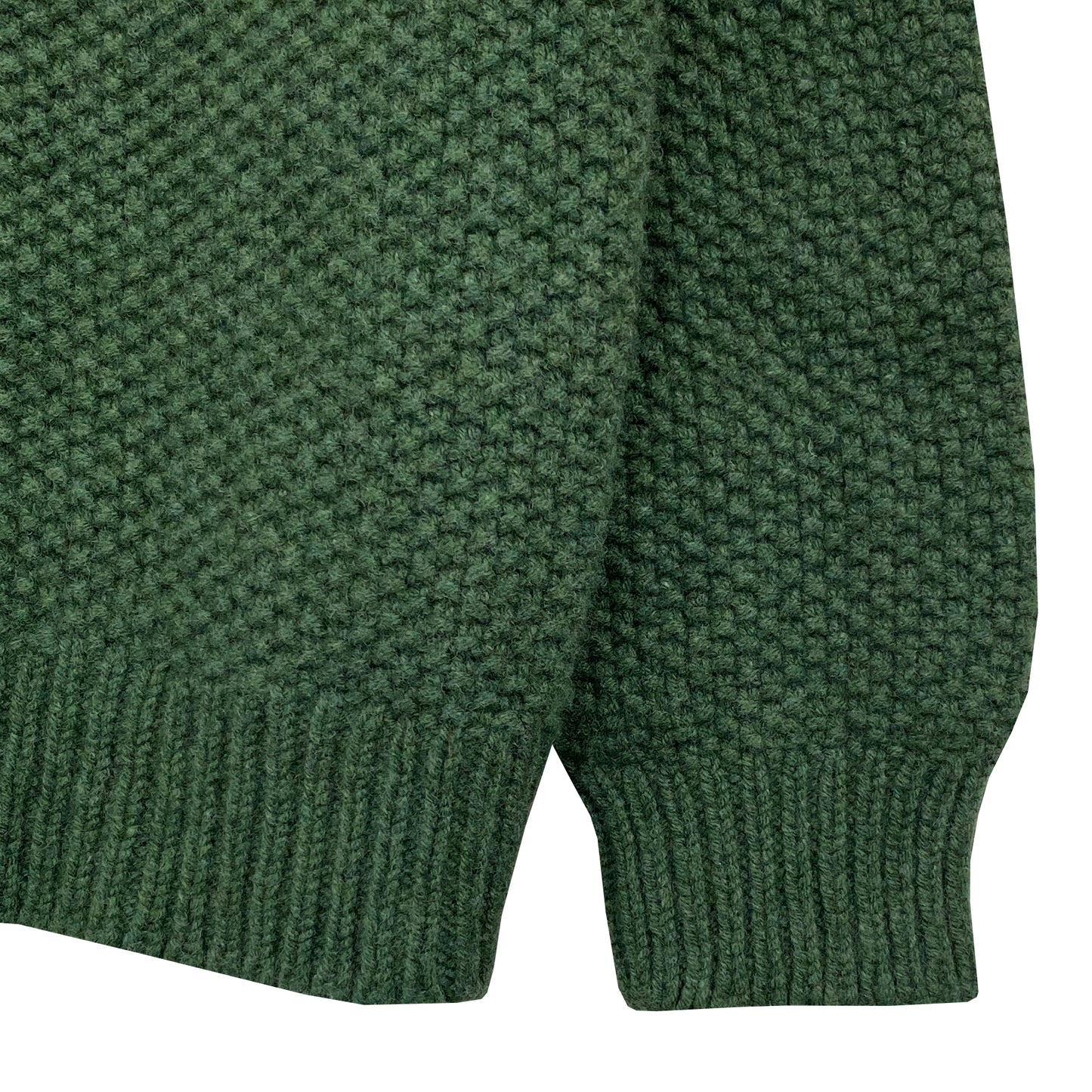 Moss Stitch Crew Neck Sweater - Serpentine