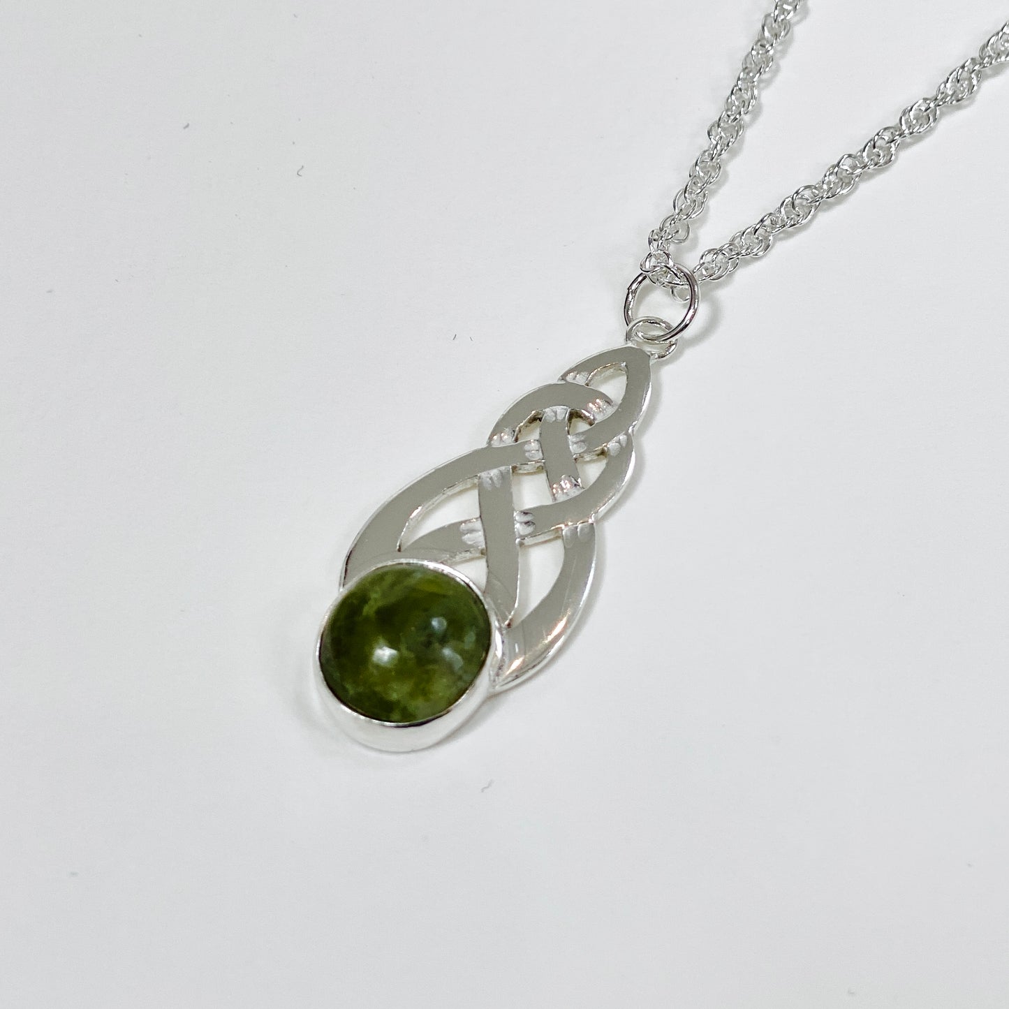 Celtic Knot Green Stone Pendant