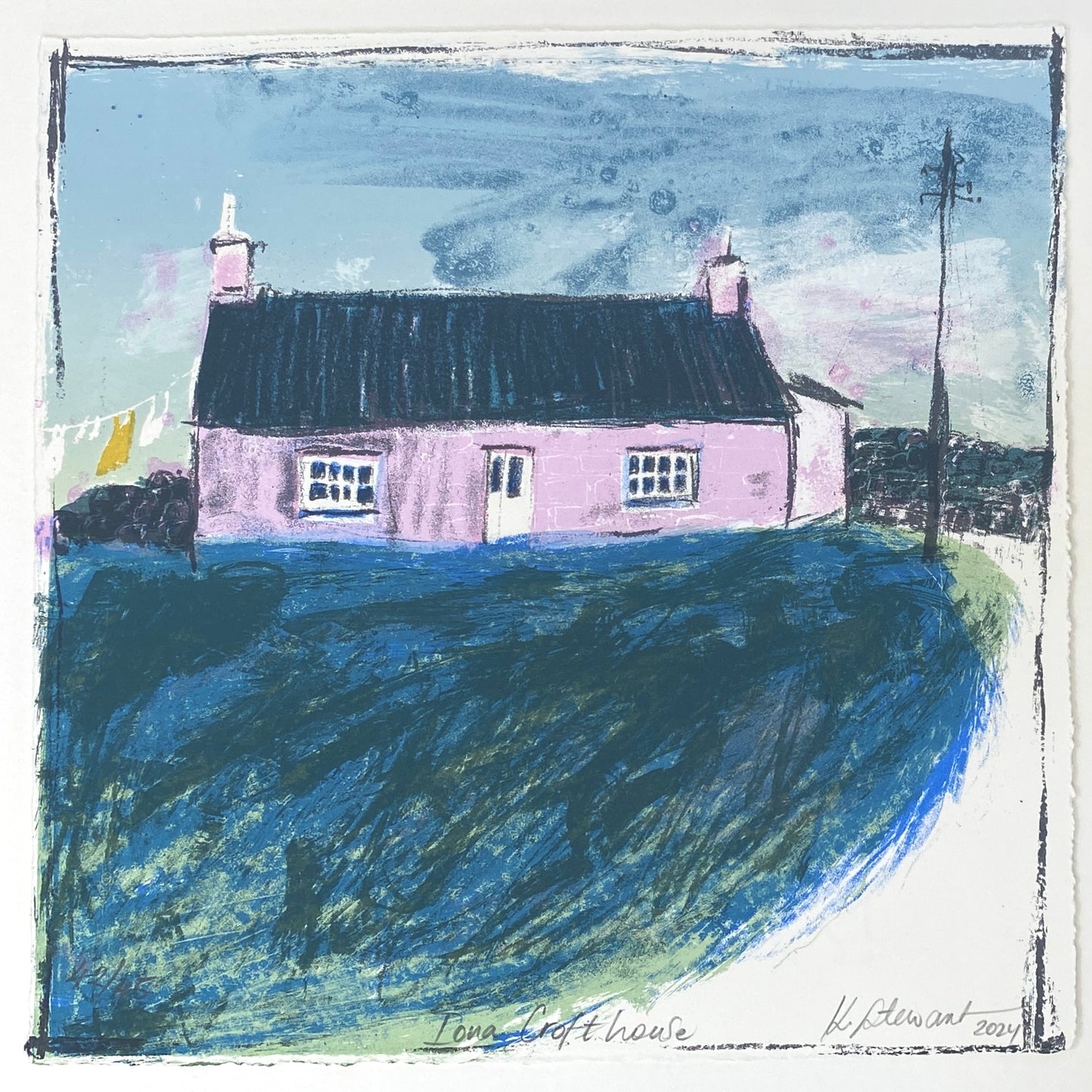 'Iona Crofthouse' Original Screen print