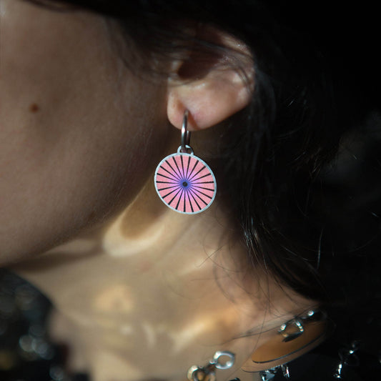 Optical Earrings - Peach