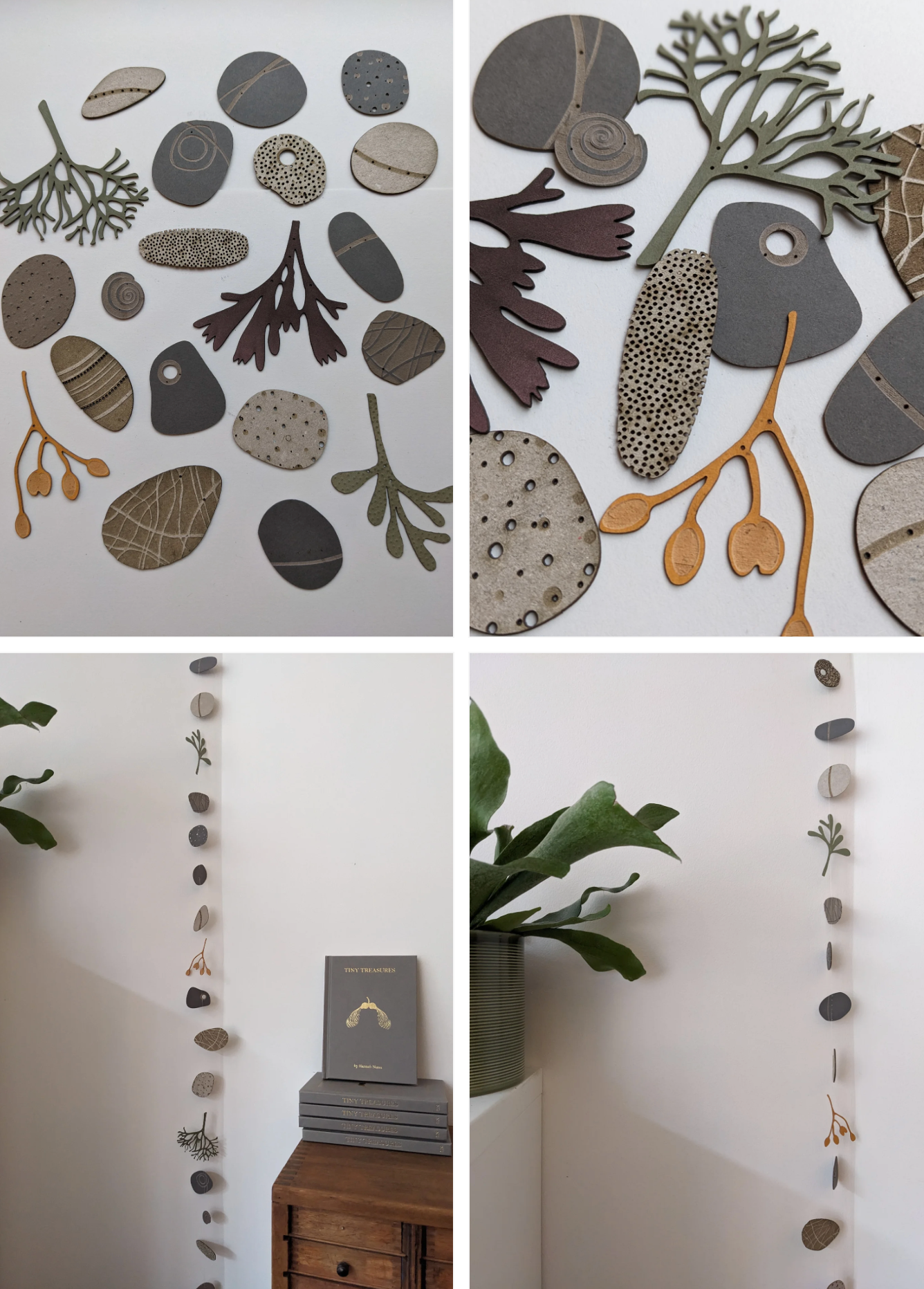 Tiny Treasures Collection of Paper Pebbles & Seaweed