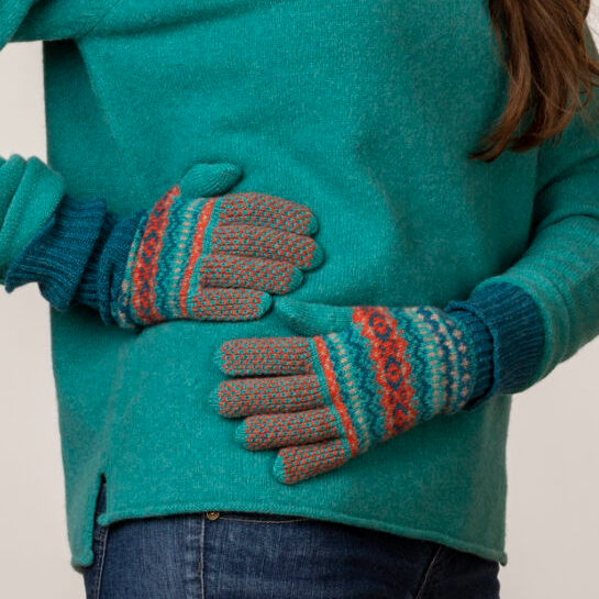 Alpine Rib Cuff Gloves - Emerald