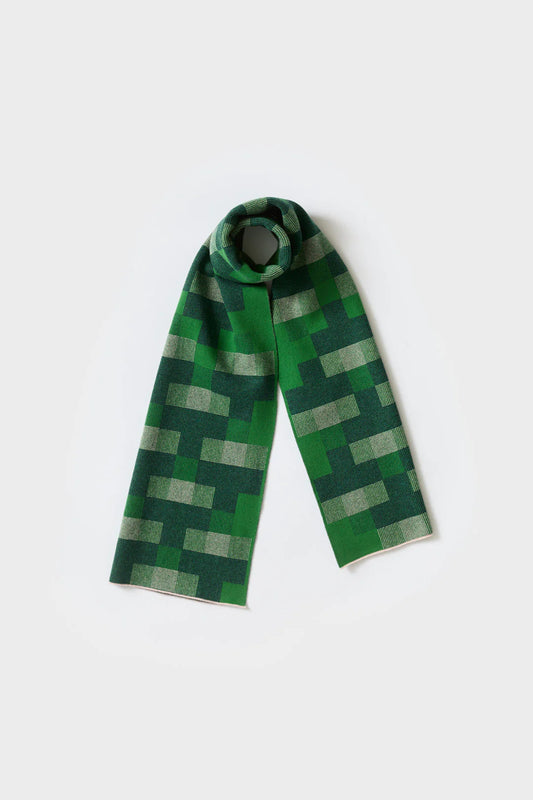 Faro Scarf - Oxide Green & Seashell