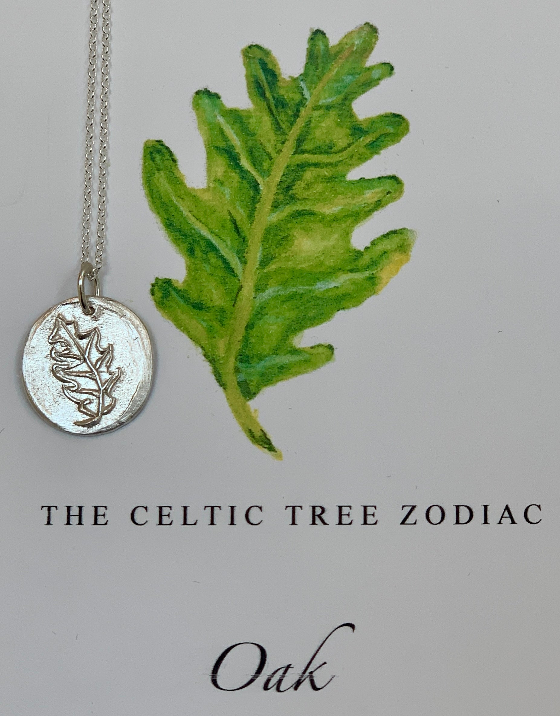 WILLOW Tree Leaf Tablet Necklace - Botanical, Celtic Astrology, Celtic Tree Zodiac, Silver online Tree Necklace, Tree Pendant, Aries Taurus Gift,